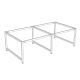 Chân sắt lắp ráp cho bàn cụm 4 chỗ 240x120cm hệ URA HCUR009