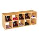 Kệ giày ô vuông 10 ngăn 110x30x45cm gỗ cao su KG68088