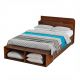 Giường ngủ 120cm gỗ cao su có hộc kéo GN68051