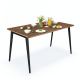 Bàn ăn chữ nhật 140x75cm gỗ plywood chân sắt hệ Tứ Giác Côn BA68232