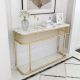 Bàn console 120x30x85cm mặt đá ceramic chân sắt CST104