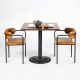 Combo bàn cafe vuông 70x70cm và 2 ghế lưng tựa CBCF330