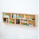 Kệ sách treo tường 200x20x61cm gỗ cao su KS68336