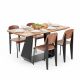 Combo bàn chữ nhật và 4 ghế ăn NEVO BBA213