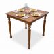 Bàn ăn Louis vuông 80x80cm gỗ cao su BA68281