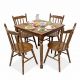 Combo bàn ăn Louis vuông và 4 ghế Amish BBA214