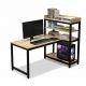 Bàn góc L liền kệ 150x100x120cm gỗ cao su CD68040 Bàn góc L liền kệ 150x100x120cm gỗ cao su CD68040