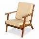 Ghế sofa đơn Land bọc da Si gỗ Ash GSD68120