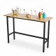 Bàn bar dài 160x60cm gỗ otim chân sắt lắp ráp BB045