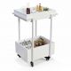 Kệ bếp di động 2 tầng 54x44x84cm gỗ cao su KB68081