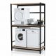 Kệ máy giặt máy sấy đa năng 130x70x202cm gỗ plywood KMG68029