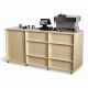 Quầy pha chế di động 180x60x80cm plywood phủ veneer Brich BLT68029