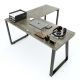 HBTH016 - Bàn chữ L 140x140 Trapeze II Concept chân sắt lắp ráp