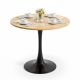 Bàn cafe tròn 70x70cm gỗ cao su chân Tulip CFD68286