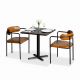 Combo bộ bàn 70x70cm gỗ tràm và 2 ghế Simon khung sắt BBA228