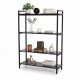 Kệ trang trí 4 tầng 106x40cm gỗ cao su khung sắt KS68359