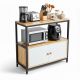 Kệ để lò vi sóng 90x35x81cm gỗ cao su KVS68018