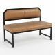 Ghế băng 120x55x87cm bọc nệm vải Simili khung chân sắt GBD075