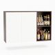 Tủ bếp treo tường 110x35x75cm gỗ cao su TBT020