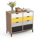 Tủ trang trí 80x40x71cm gỗ plywood chân sắt KTT68079