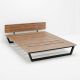 Giường cho nệm 160x200cm gỗ plywood chân sắt GN68072