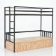 Giường tầng lắp ráp 80x200cm gỗ cao su GT020