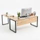 Bàn góc chữ L 170x180cm gỗ cao su hệ Rectang HBRT139