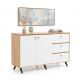 Tủ trang trí 150x50x94cm gỗ cao su KTB68277