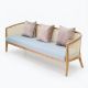 Ghế sofa băng Harvey dài 2m gỗ Ash lưới mây SFB68122