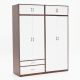 Hệ tủ quần áo 180x60x220cm gỗ cao su TQA68103