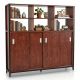 Tủ kệ trang trí 180x40x170cm gỗ cao su khung sắt sơn tĩnh điện KTT68093