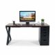 Bàn gác chân tủ có 2 hộp điện MELLIA 180x70cm gỗ tự nhiên BD68196