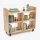 Kệ sách di động 80x30x60cm gỗ cao su KS68339