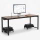 Bàn làm việc ZDesk 200x70x75cm gỗ cao su hệ URA HBUR014