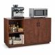 Kệ pantry ILLOIS phòng bếp 120x50x75cm gỗ cao su KTB68285