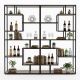 Kệ trang trí phòng khách đôi CENSOUR 200x30x200cm gỗ plywiood khung sắt KTT68108