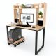 Bàn vi tính ComDesk liền kệ sách 120x60x145cm gỗ cao su COD68033