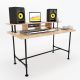 SD68002- Bàn phòng thu StudioDesk đơn giản chân ống nước gỗ cao su ( 140x70x92cn)
