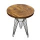 Bàn cafe gỗ me tây tròn 60cm dày 5cm chân sắt BMT023 Bàn cafe gỗ me tây tròn 60cm dày 5cm chân sắt BMT023