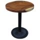 Bàn cafe gỗ me tây tròn 60cm dày 5cm chân sắt đế gang đúc BMT024 Bàn cafe gỗ me tây tròn 60cm dày 5cm chân sắt đế gang đúc BMT024
