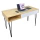 Bàn làm việc có ngăn hộc kéo 120x60cm gỗ cao su chân Hairpin BD68048