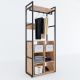 KQA68040 - Kệ quần áo VEGA gỗ khung sắt đa năng 80x45x200(cm)