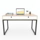 Bàn làm việc UBAN II có ngăn kéo 120x60cm gỗ cao su chân sắt lắp ráp BD68053