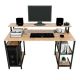 Bàn Vi tính gỗ cao su khung sắt kết hợp kệ COD68041