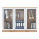 Tủ hồ sơ 2 tầng cửa kính gỗ cao su 120x40x87cm THS68026