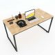 Bàn làm việc 140x60cm gỗ cao su hệ Minimal chân lắp ráp HBMN003 Bàn làm việc 140x60cm gỗ cao su hệ Minimal chân lắp ráp HBMN003