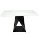 Bàn ăn chữ nhật 140x80cm mặt đá cao cấp chân sắt BA68038