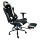 Ghế chơi game 7188 ngả lưng có gác chân đen trắng GC68019