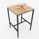 Bàn bar vuông 70cm gỗ cao su chân sắt sơn tĩnh điện BB002