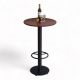 Bàn bar tròn 60cm gỗ cao su chân sắt sơn tĩnh điện BB005